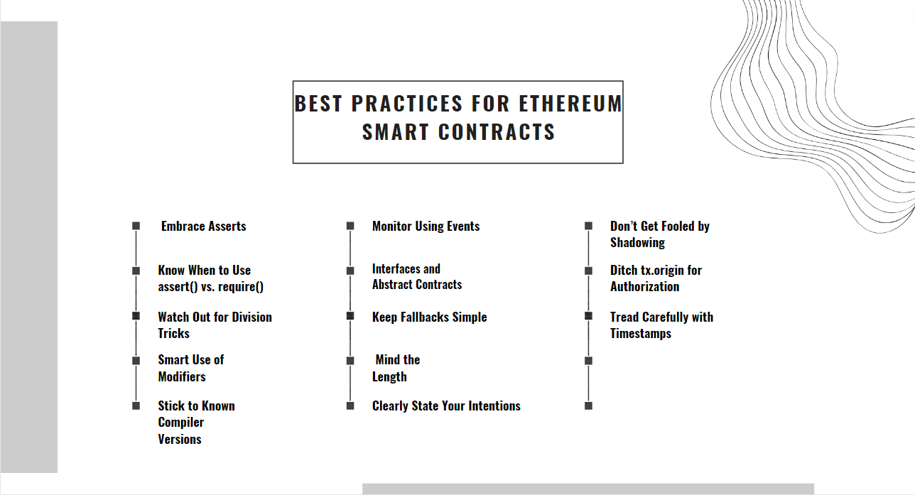 Best Practices for Ethereum Smart Contracts