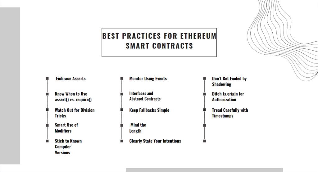Best Practices for Ethereum Smart Contracts