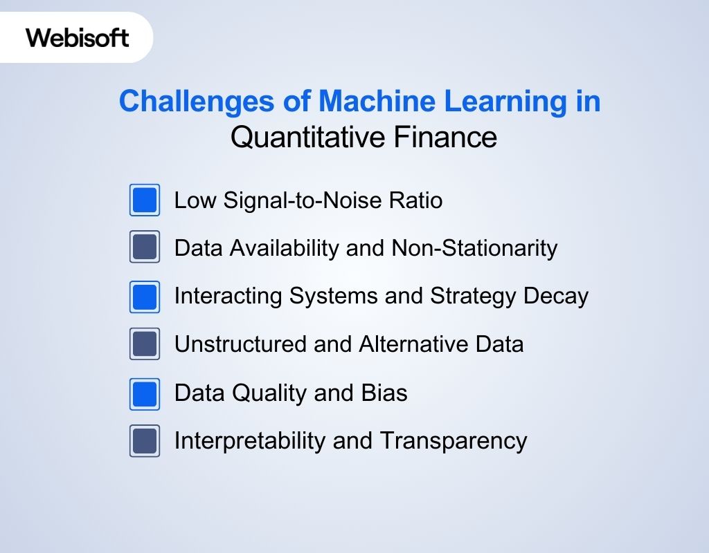 Challenges of Machine Learning in Quantitative Finance