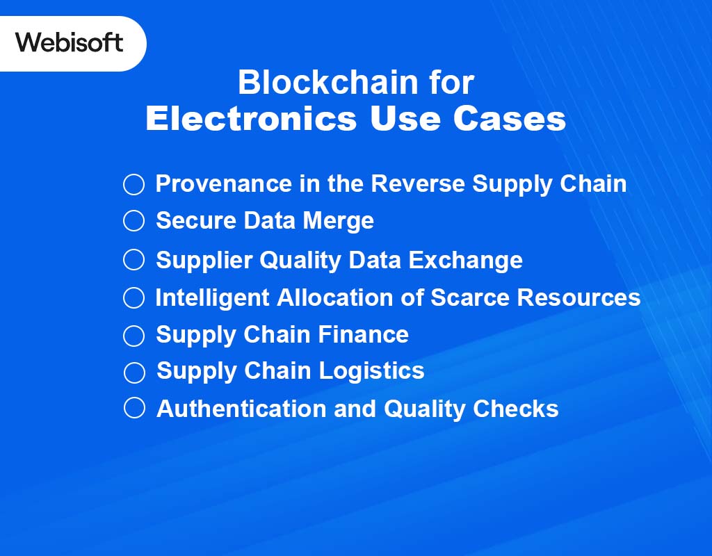 Blockchain for Electronics Use Cases