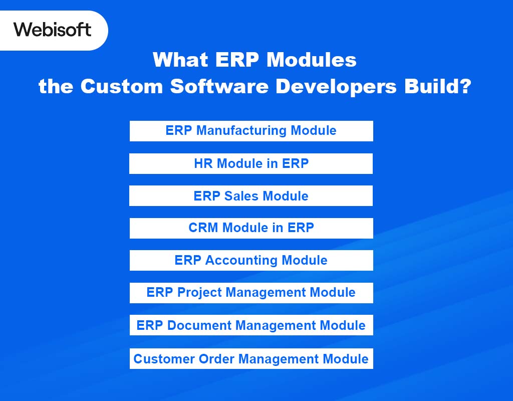 What ERP Modules the Custom Software Developers Build?
