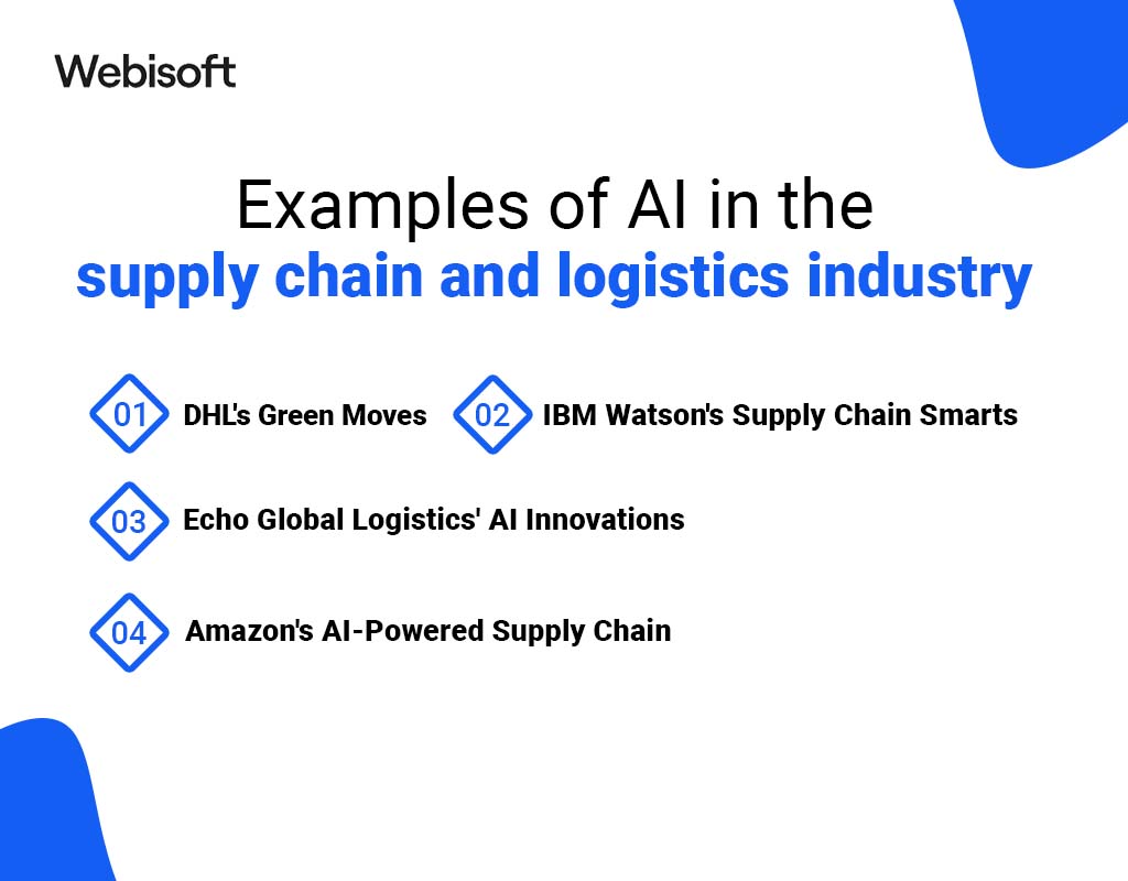 Examples of AI in the supply chain and logistics industry