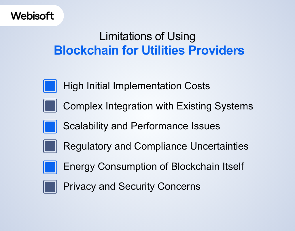 Limitations of Using Blockchain for Utilities Providers