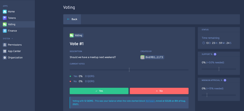 New vote